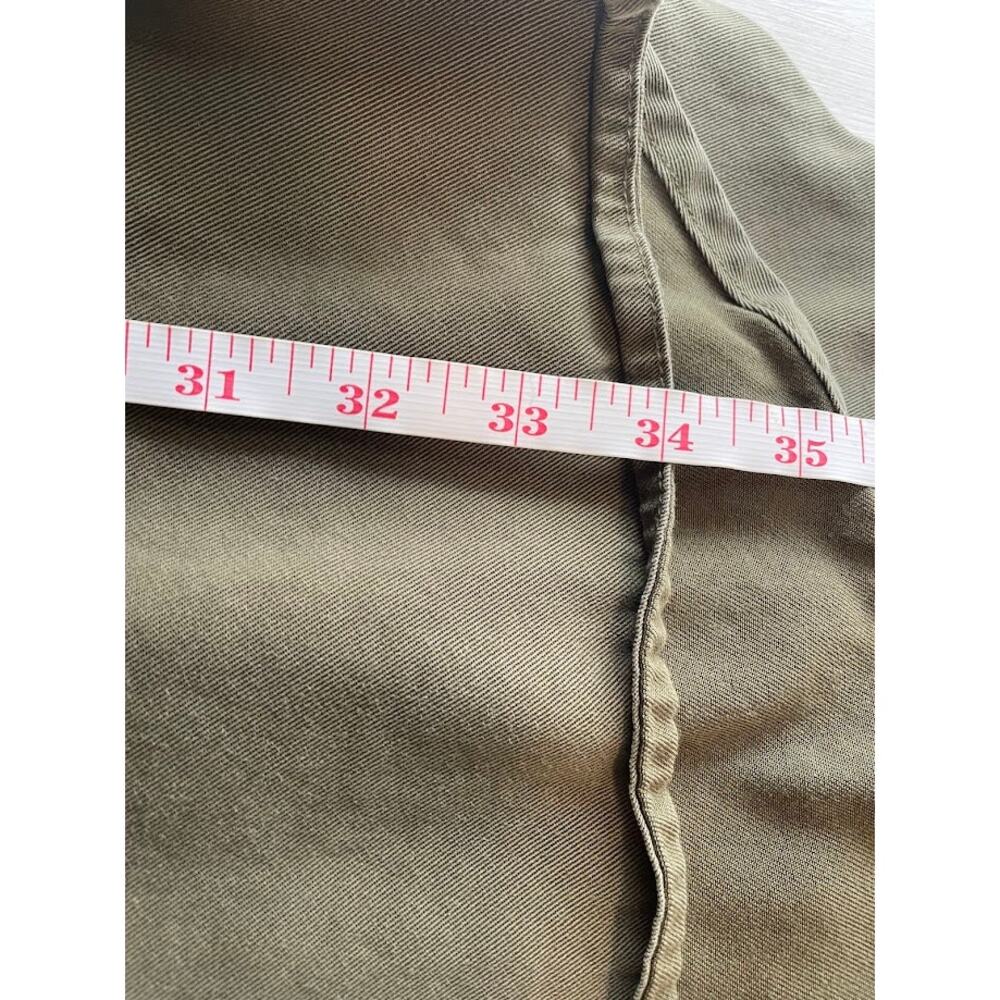 Gap Shirt Dress Popover Collared Short Sleeve Casual Knee Length Olive Womens S - Picture 13 of 13